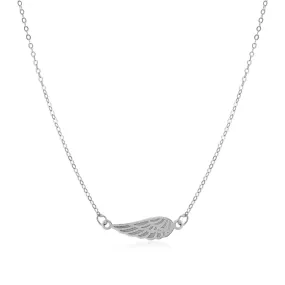 14K White Gold Angel Wing Necklacerx74094-18-rx74094-18