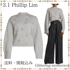 3.1 Phillip Lim  |Wool Long Sleeves V-neck & Crew neck