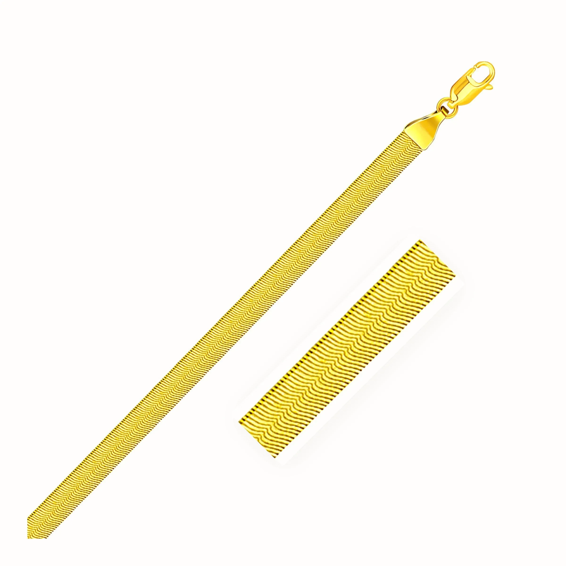 4.0mm 14k Yellow Gold Super Flex Herringbone Chain-rx63366-16