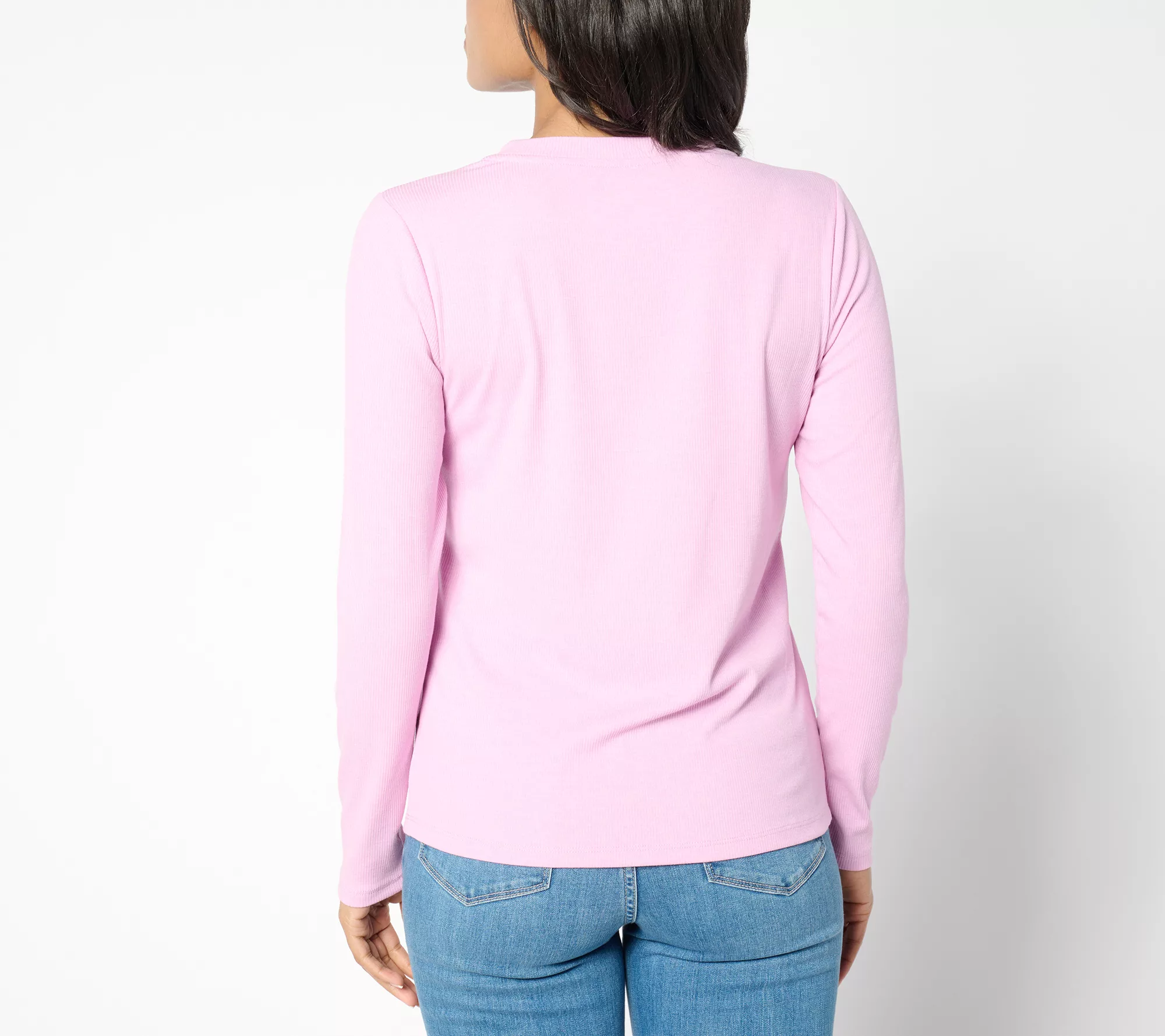 AnyBody Set of 2 Ribbed Knit Layering Tops