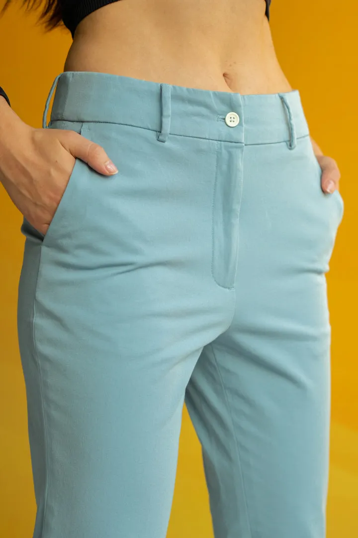 Arctic Blue Stretch Chinos - Women