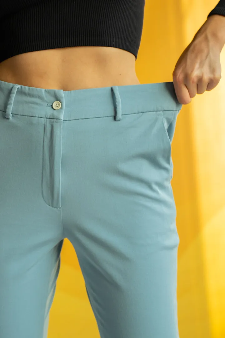 Arctic Blue Stretch Chinos - Women