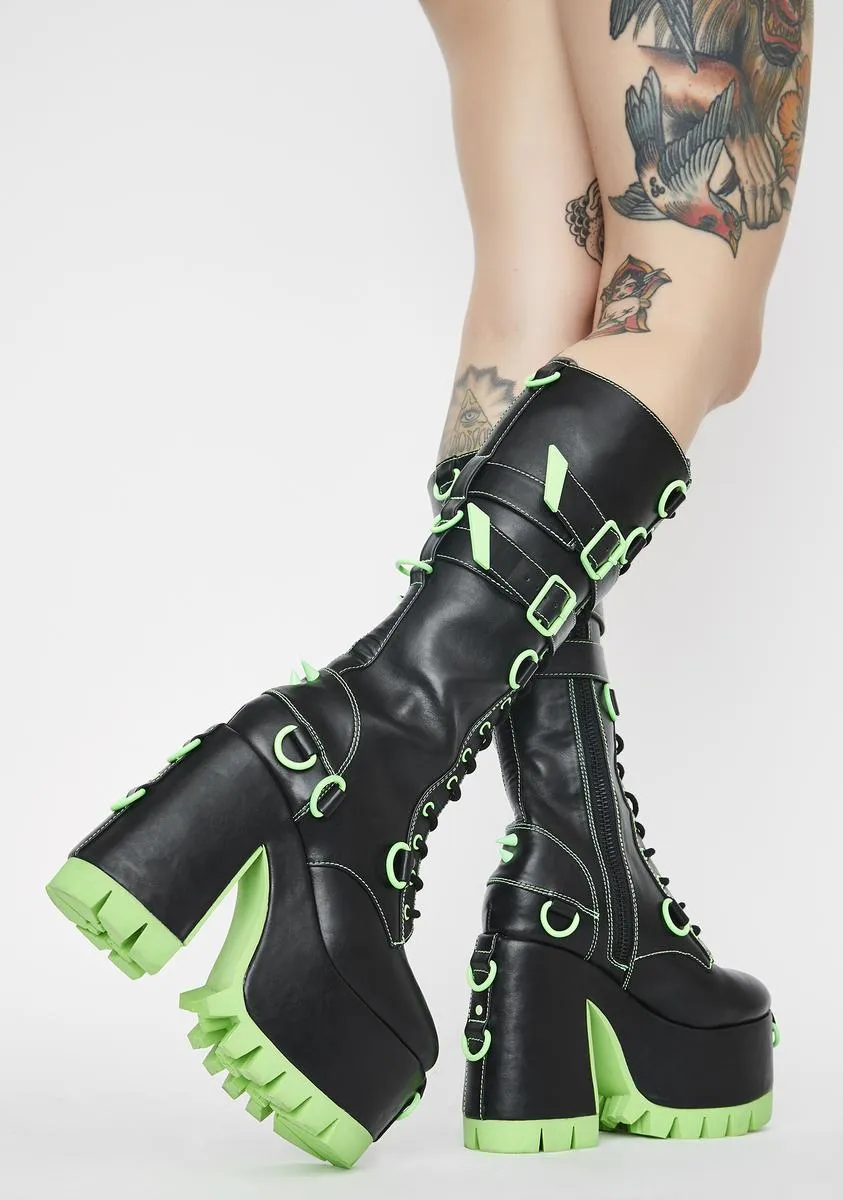 Atomic Wasteland Knee High Boots-