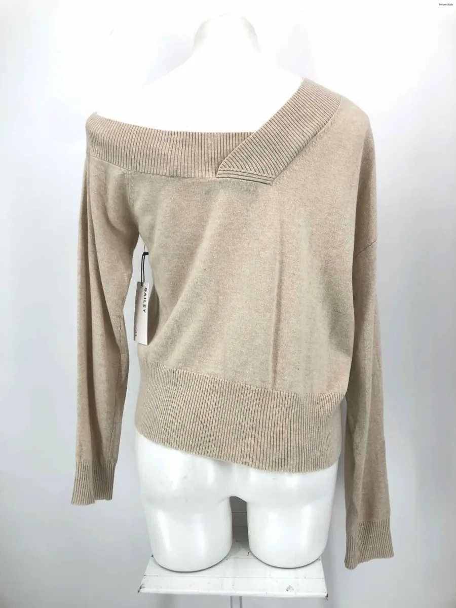 BAILEY 44 Cream Knit Longsleeve Size LARGE  (L) Knit Top