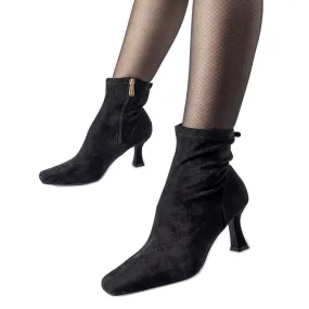 Black Lucerne low-heeled ankle boots