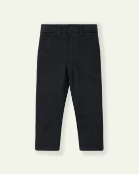 Black Straight Fit Chinos