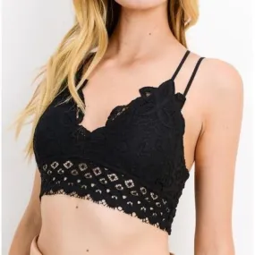 Black XL/2X Lace Bralette