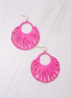 Brackley Wrapped Earring HOT PINK