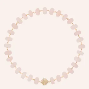 Caspian Rose Quartz Rondelle Necklace