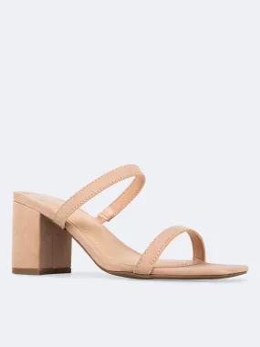 Double Strap Heeled Mules