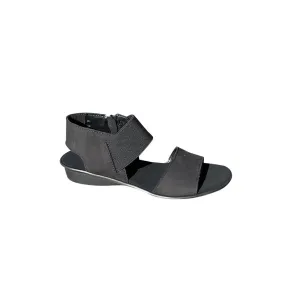 Eirlys-Black Soft Nabuk Sandal