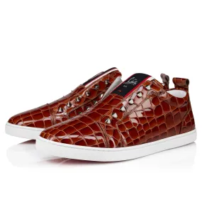 F.A.V Fique A Vontade Slip-on sneakers - Alligator embossed calf leather - Acajou - Men