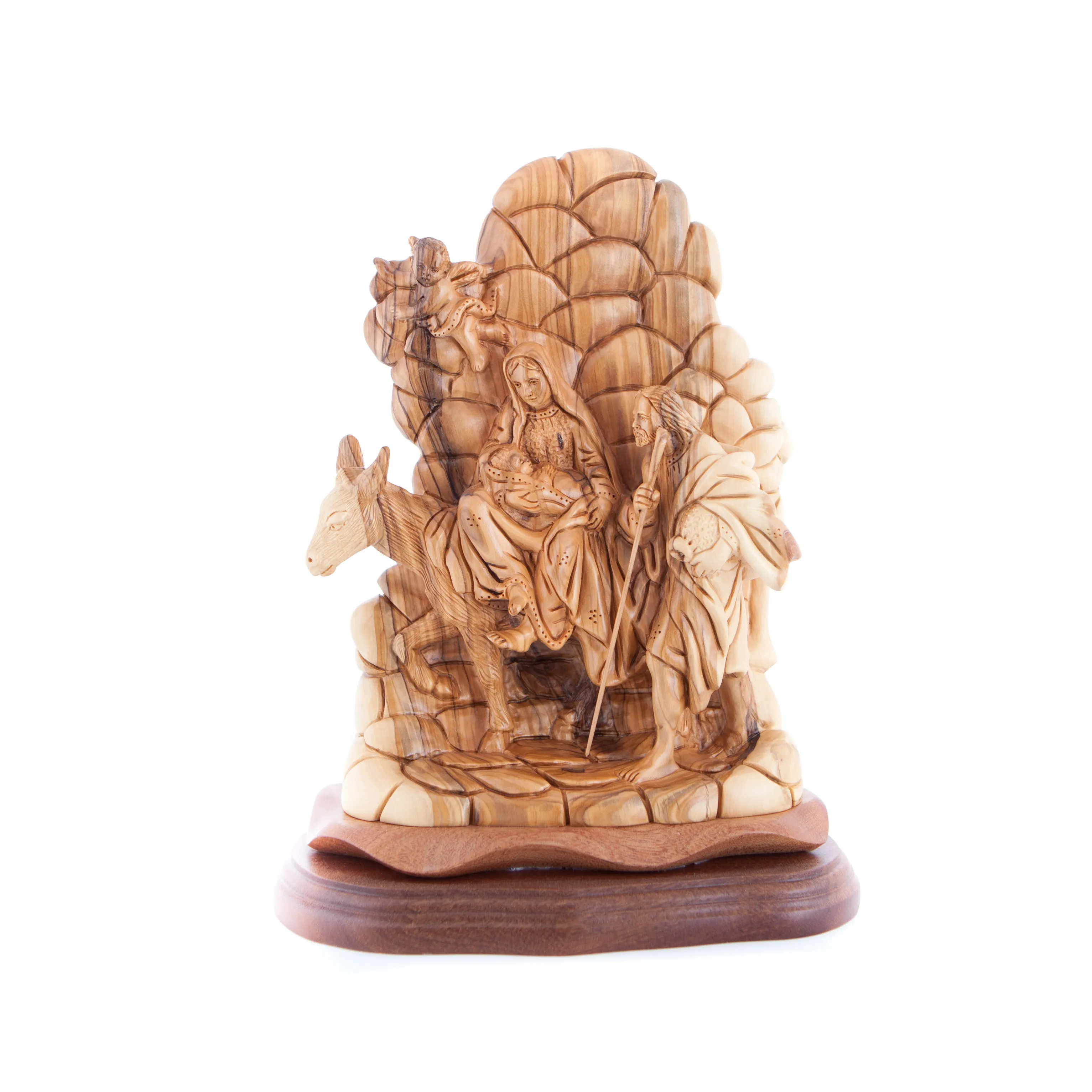 Flight into Egypt, 9.4Carved Olive Wood