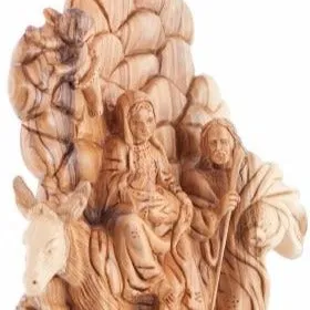 Flight into Egypt, 9.4Carved Olive Wood