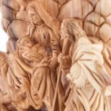 Flight into Egypt, 9.4Carved Olive Wood