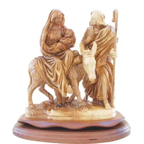 Flight into Egypt, Hand Carved Statue 12 Tall