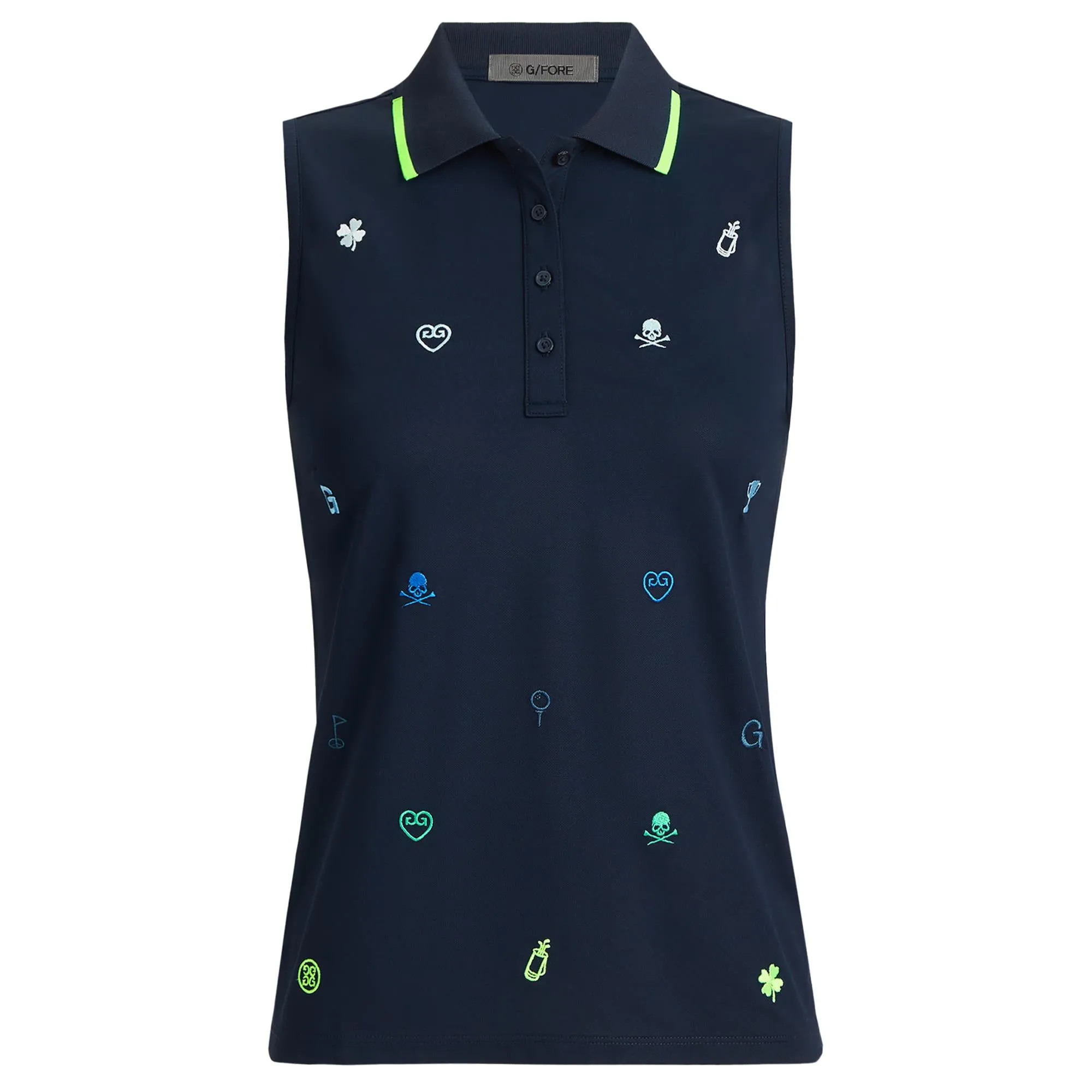 G/FORE Embroidered Icon Ladies Golf Polo Shirt Twilight