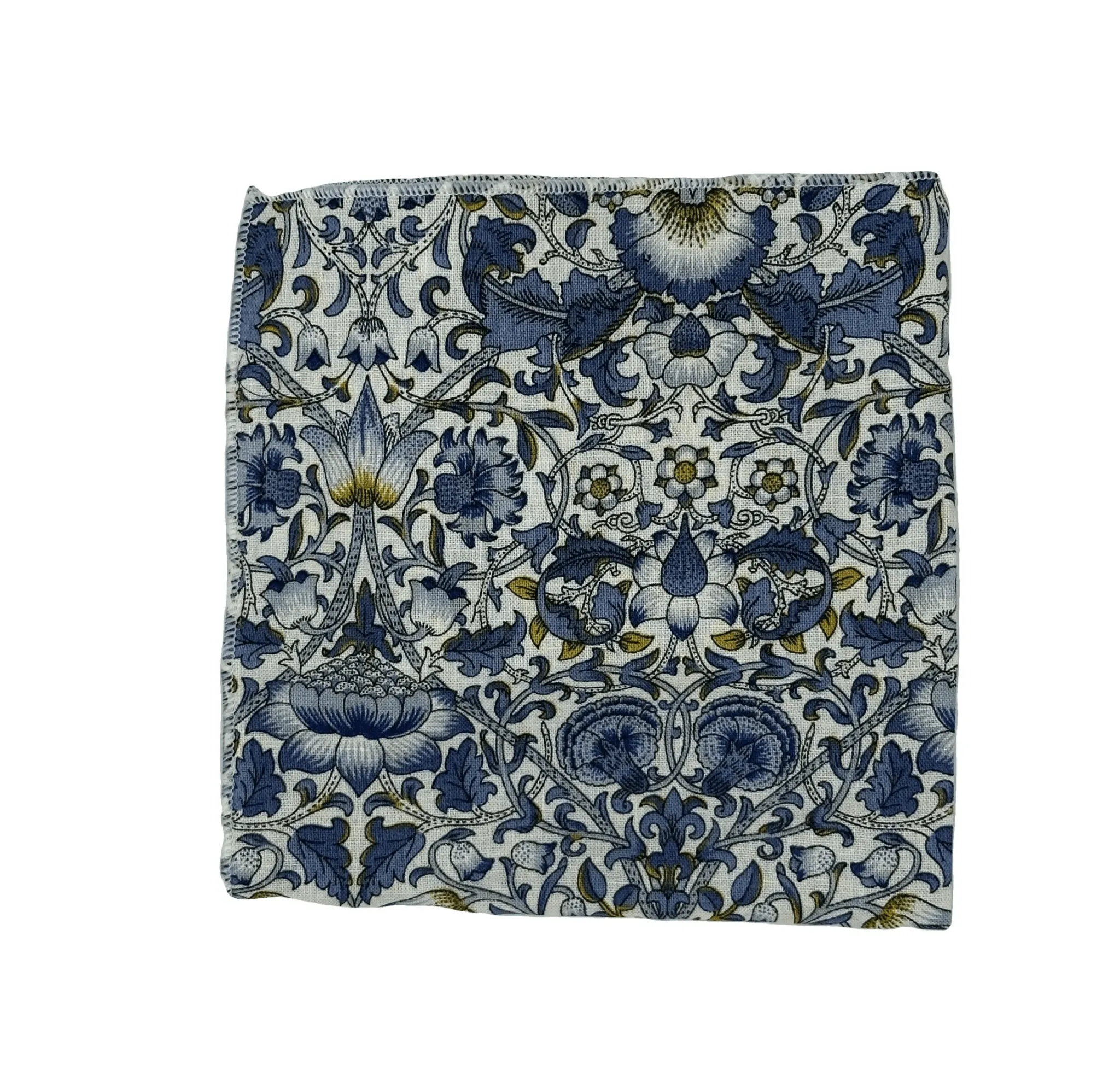 Grège Création - Pochette Fleuri Bleu