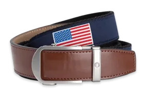 Hampton USA Flag, 1 3/8 Strap, Golf Ribbon Belt