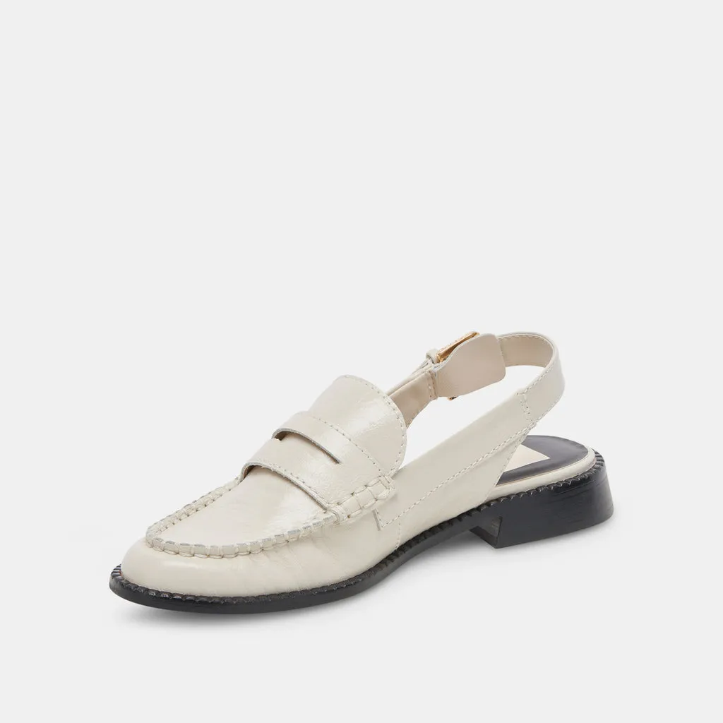 HARDI LOAFERS IVORY CRINKLE PATENT– Dolce Vita 6940679995458