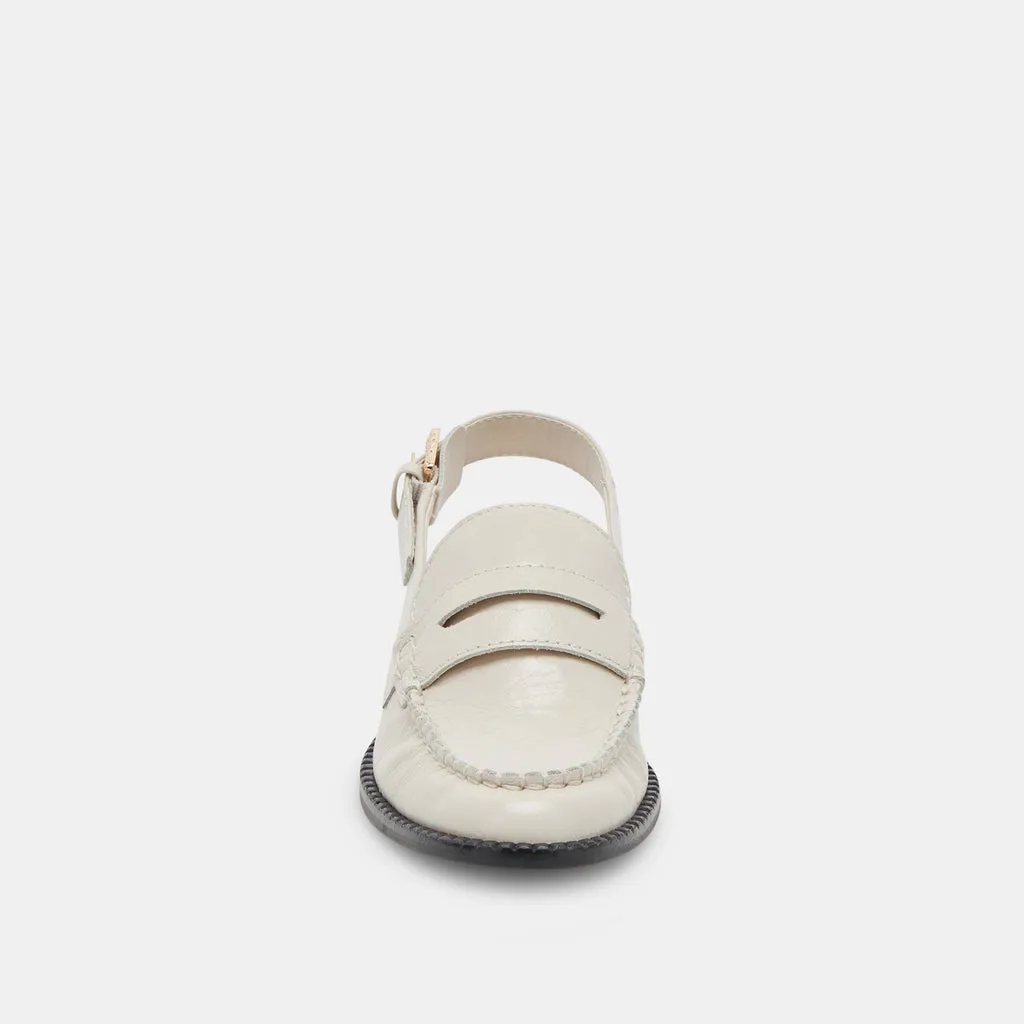 HARDI LOAFERS IVORY CRINKLE PATENT– Dolce Vita 6940679995458