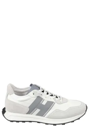 Hogan H601 Logo Patch Lace-Up Sneakers