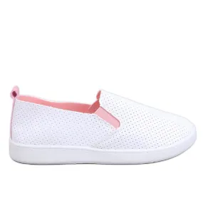 Jousse WHITE/PINK slip-on sneakers