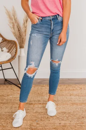 KanCan High-Rise Ankle Skinny Jeans- Uma Wash