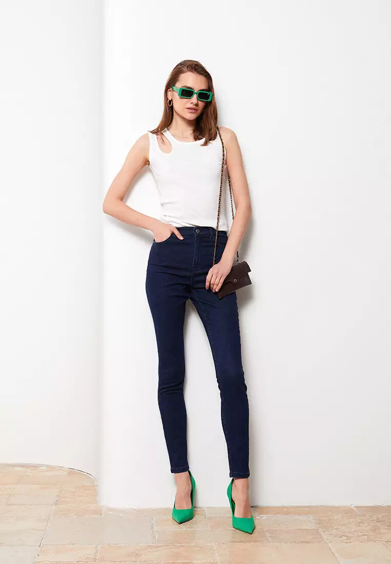 LC WAIKIKI Skinny Fit Straight Pocket Detailed Women's Rodeo Jeans