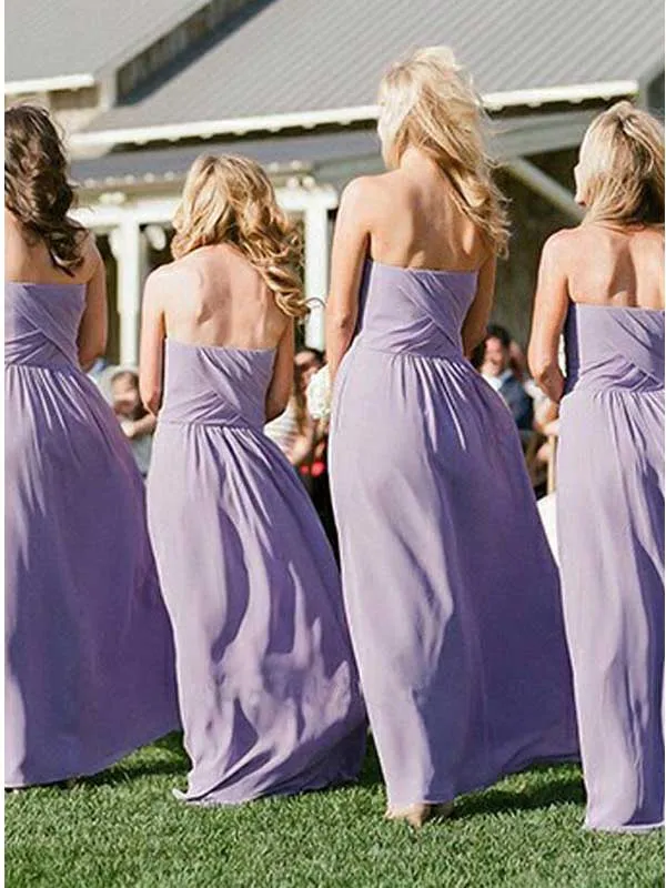 Light Purple Sweetheart Sleeveless Long Bridesmaid Dress, BG209