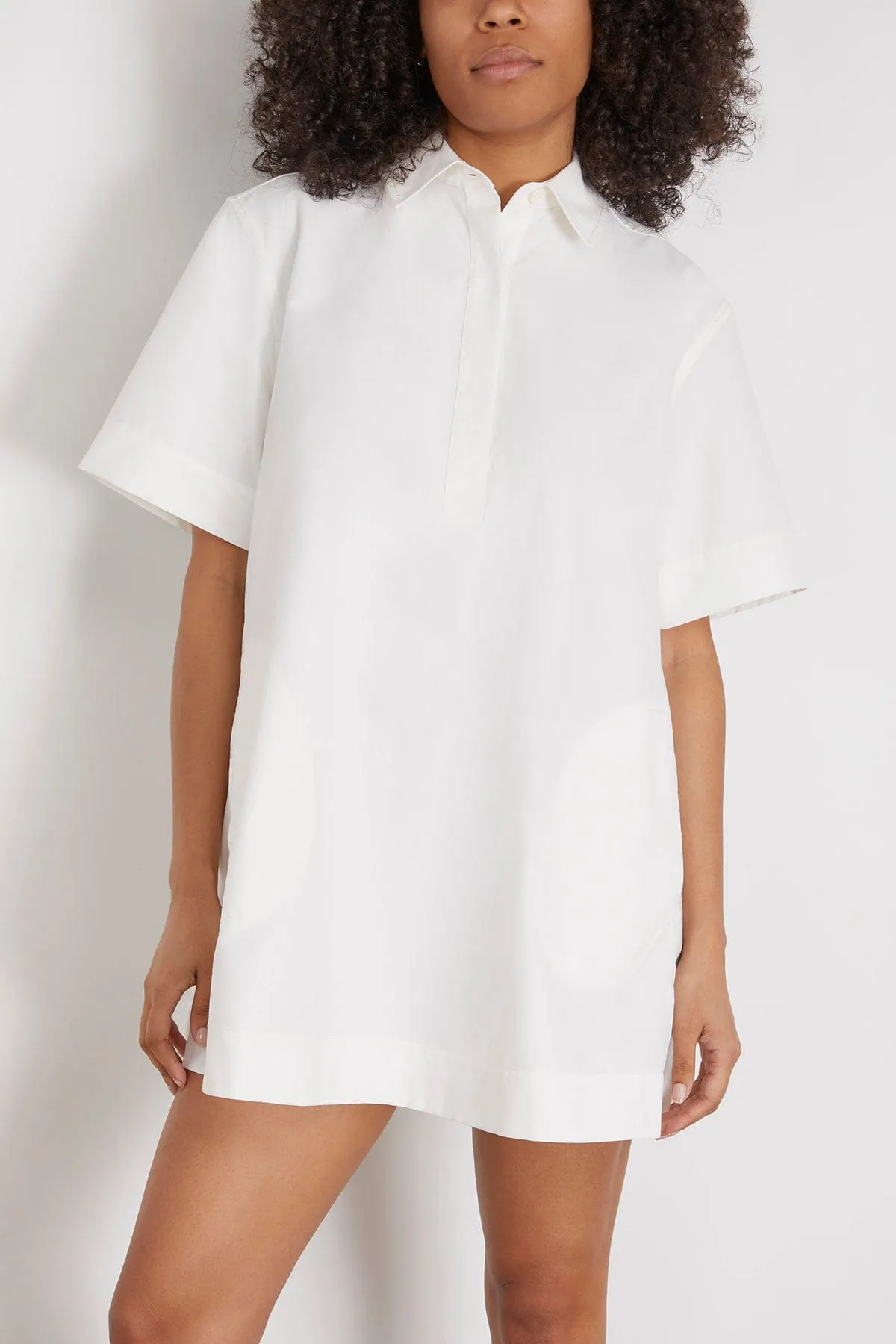 Lucienne Short Sleeve Mini Dress in White