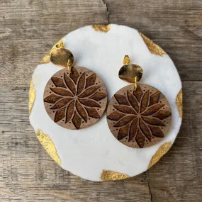 Mandala Wooden Earrings