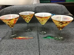 Martini Glasses handblown in Desert style