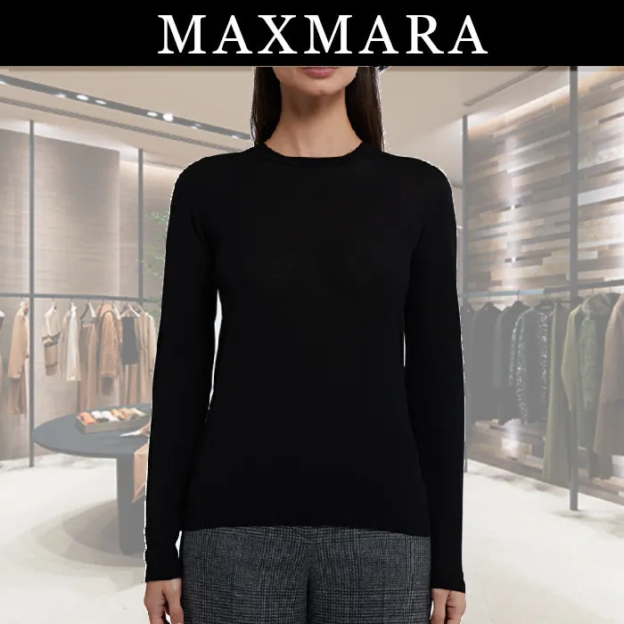 MaxMara  |Casual Style Unisex Wool Street Style Long Sleeves Plain