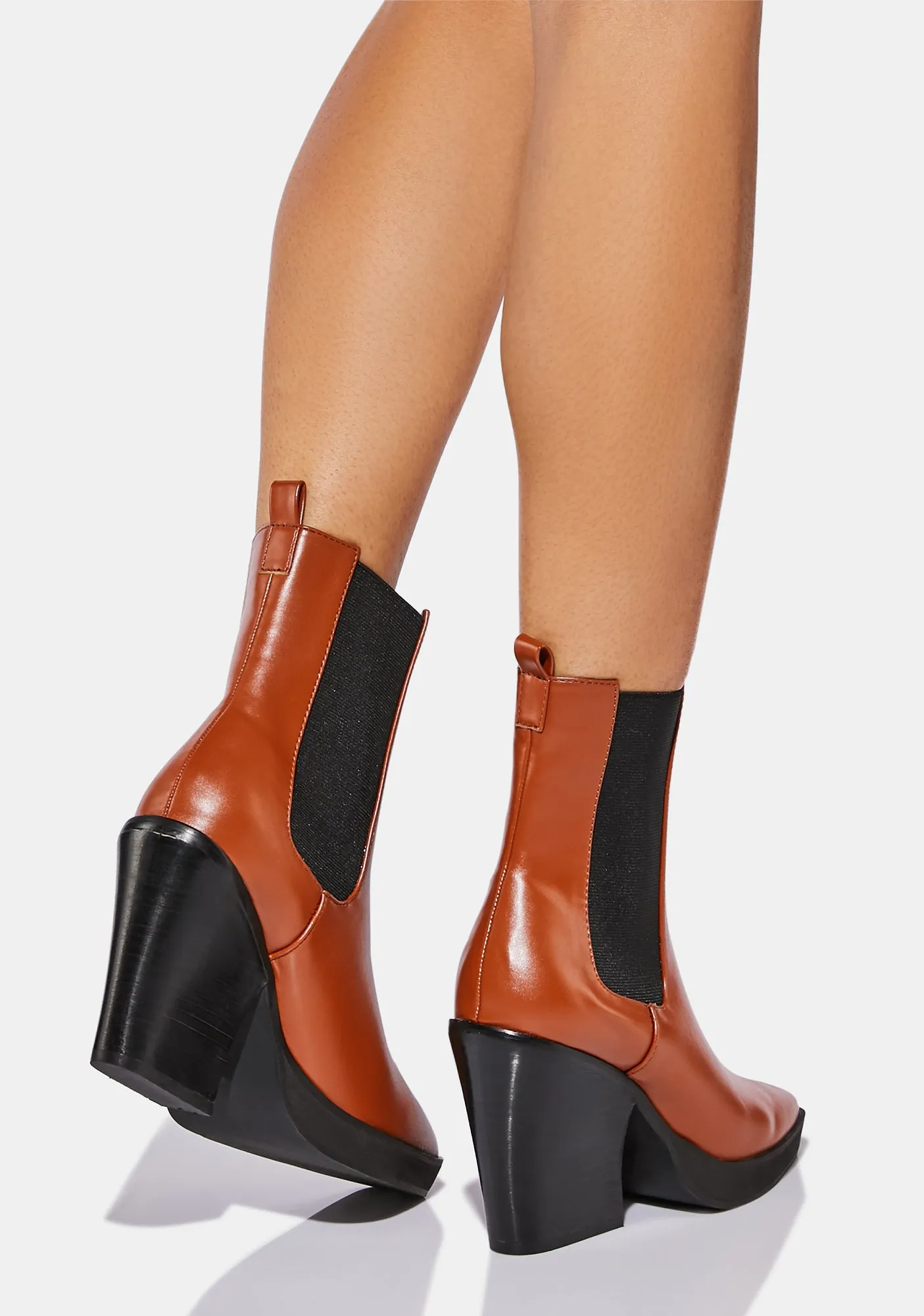 Mocha Salena Ankle Boots-