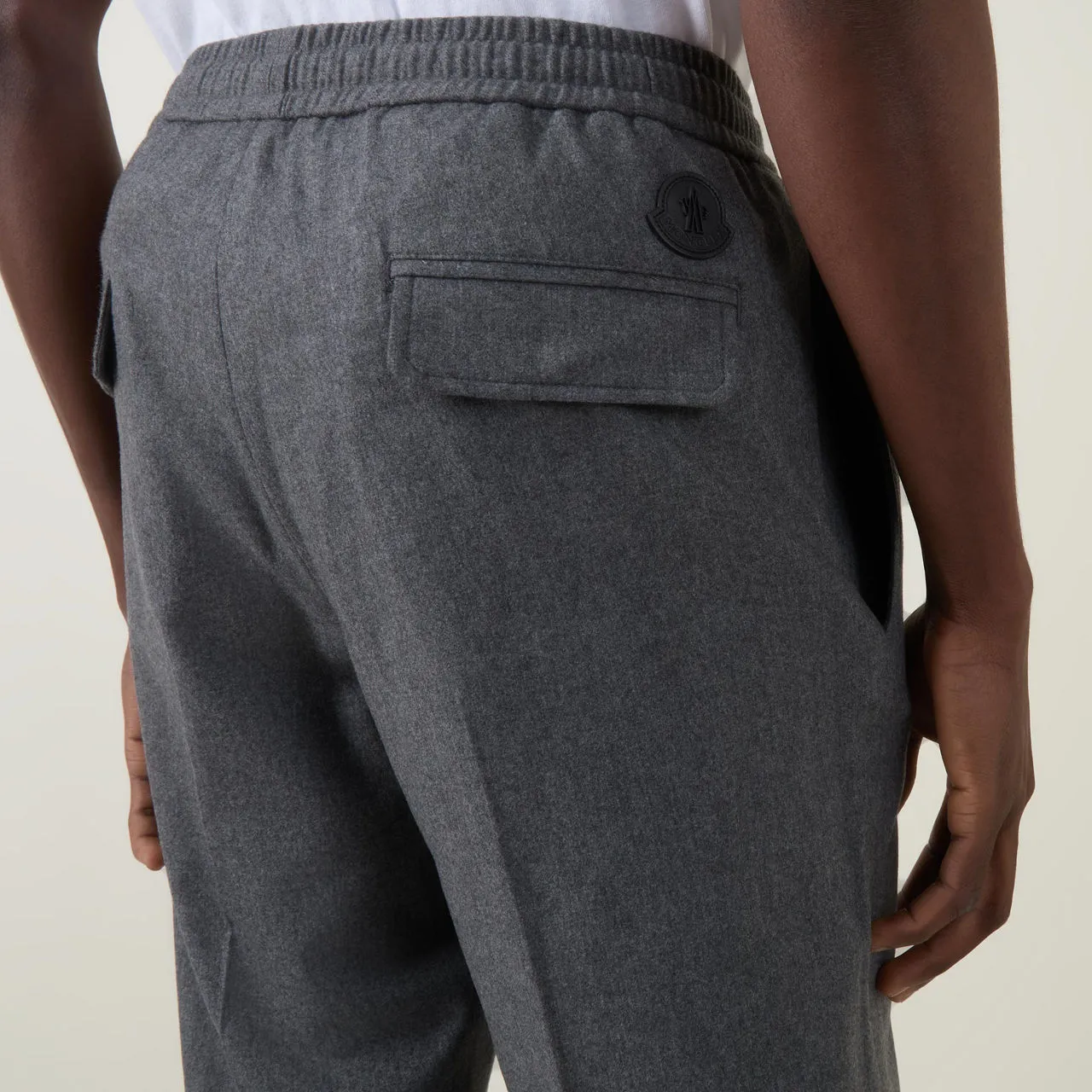 MONCLER Straight Leg Trousers - Grey