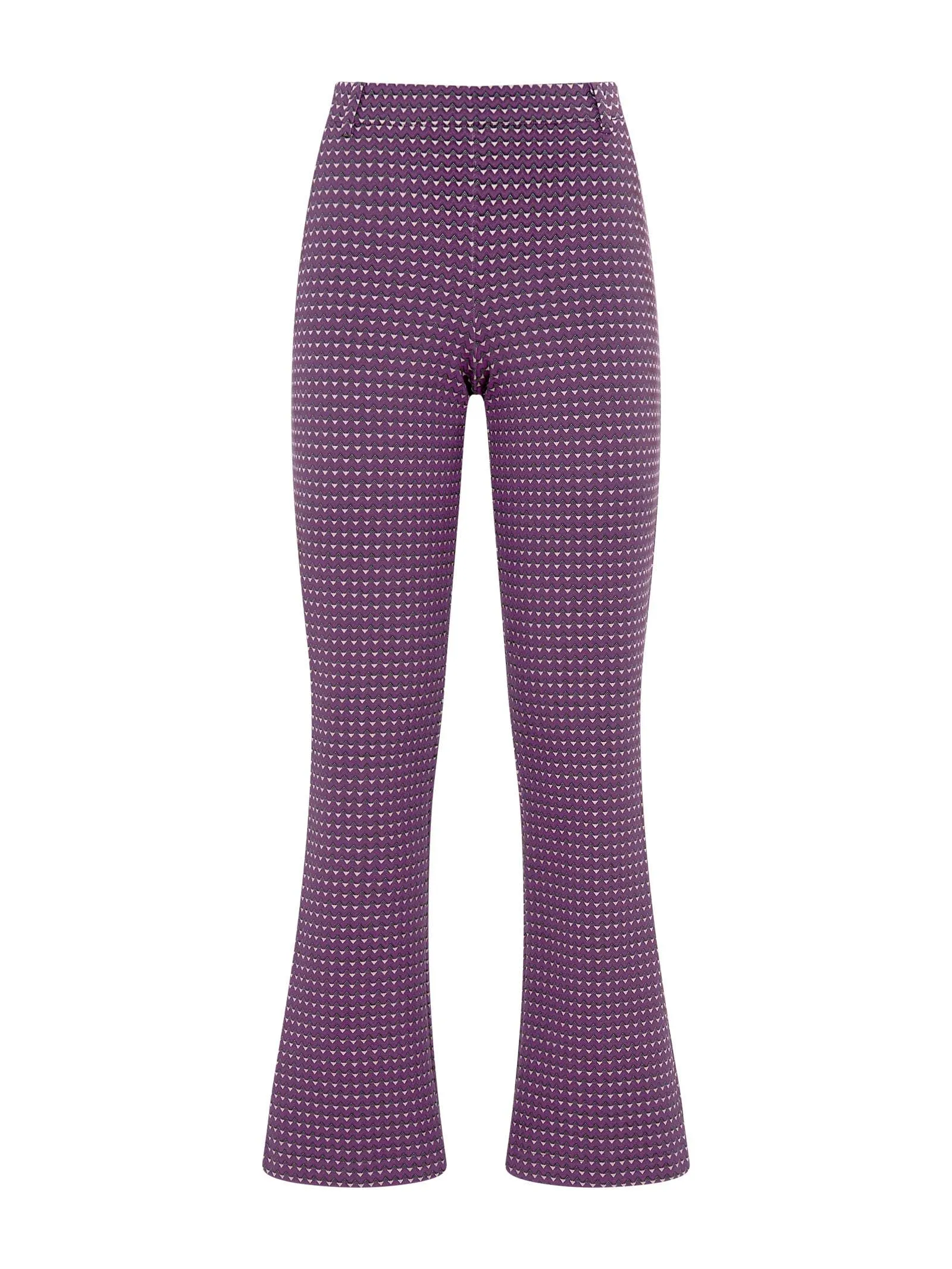 Pantalone flare in tessuto Digital Wool - Fant. Sunset Purple