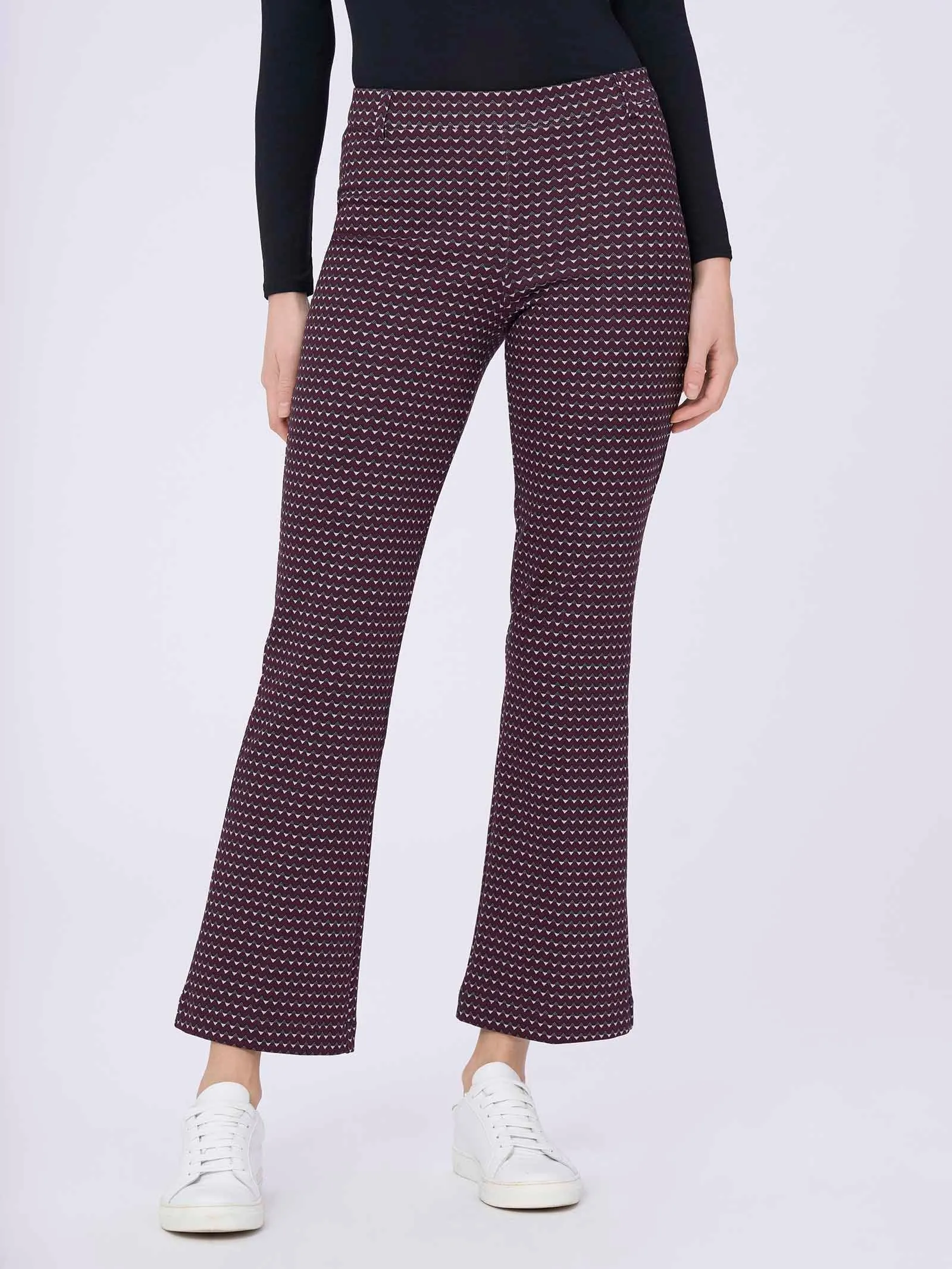 Pantalone flare in tessuto Digital Wool - Fant. Sunset Purple