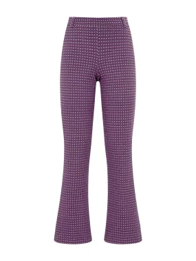 Pantalone flare in tessuto Digital Wool - Fant. Sunset Purple