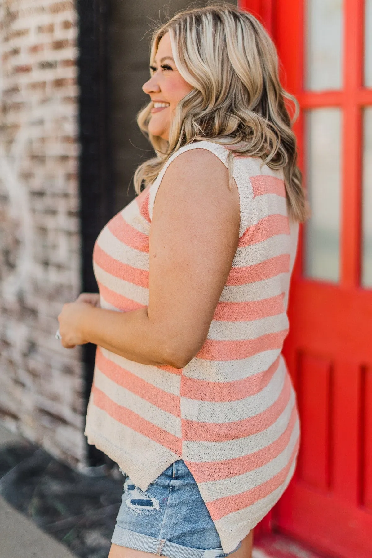 Patriotic Spirit Knit Top- Cream