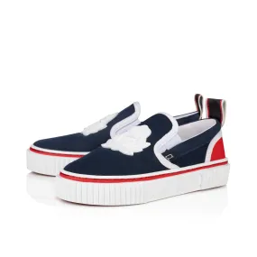 Pedrito Boat Crest Slip-on sneakers - Olona canva - Navy - Kids