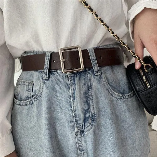 PU Leather Pin Buckle Belt