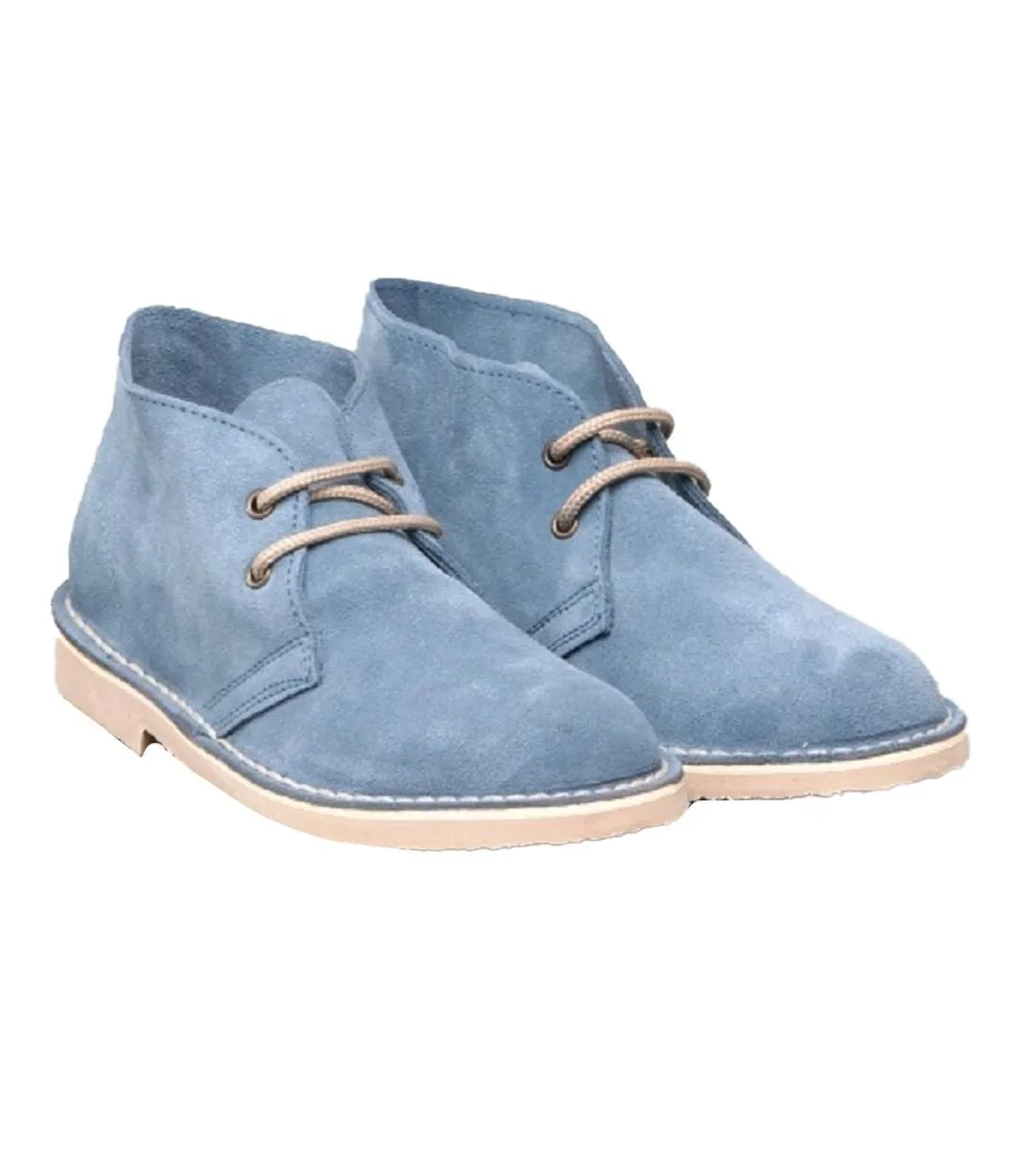 Roamers Womens/Ladies Real Suede Unlined Desert Boots (Denim Blue) - UTDF209