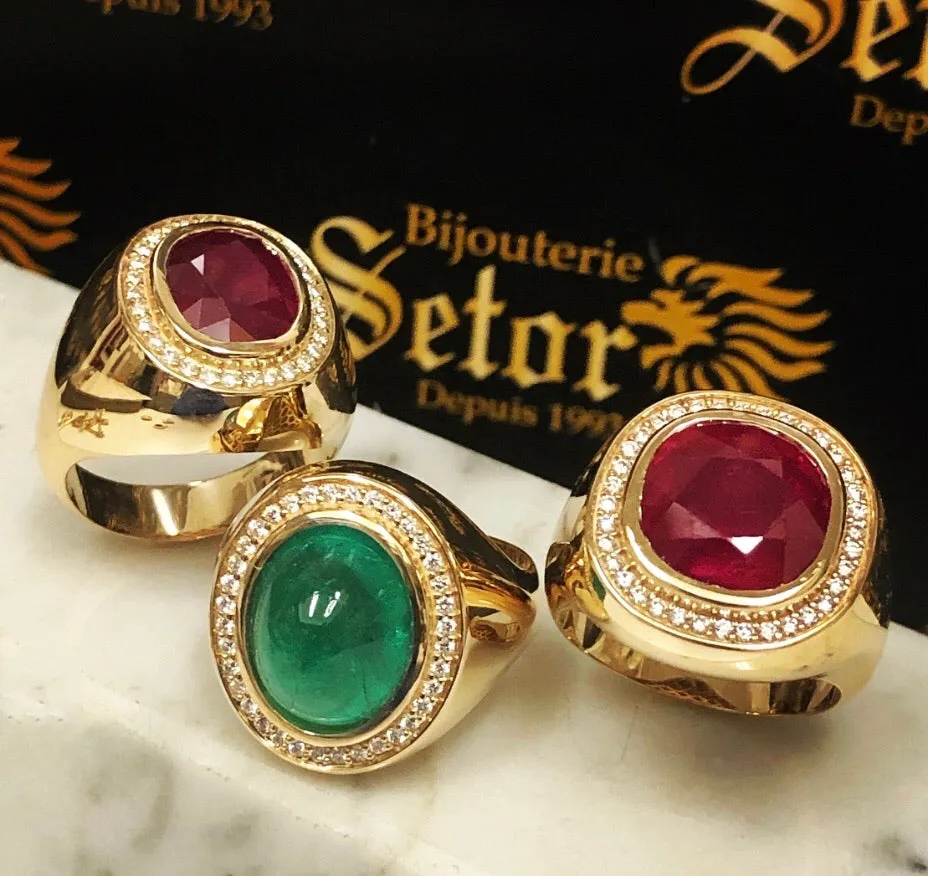 Rubio diamond cabochon ring MDR010
