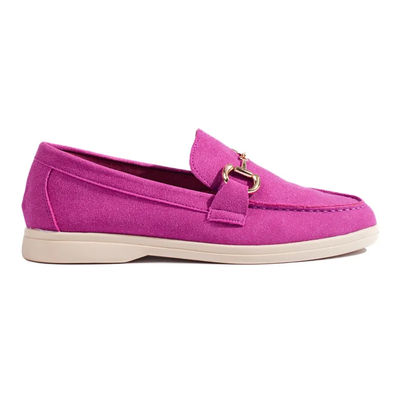 Shelovet pink suede brogues