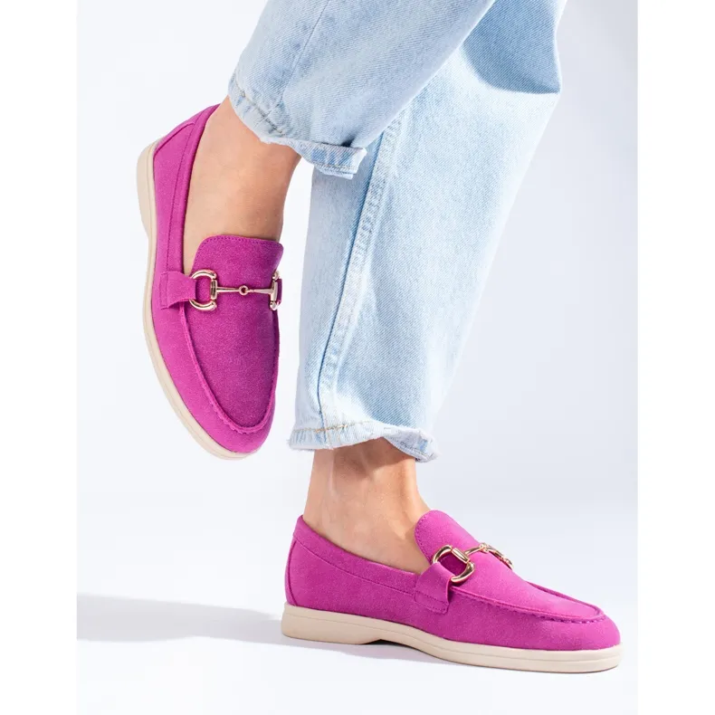 Shelovet pink suede brogues