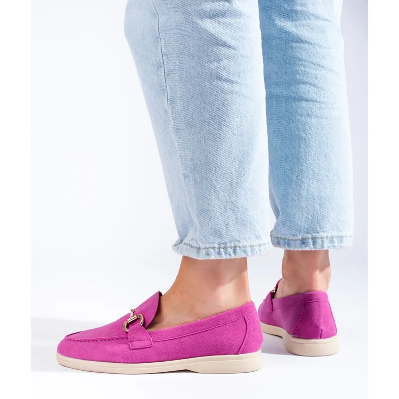 Shelovet pink suede brogues