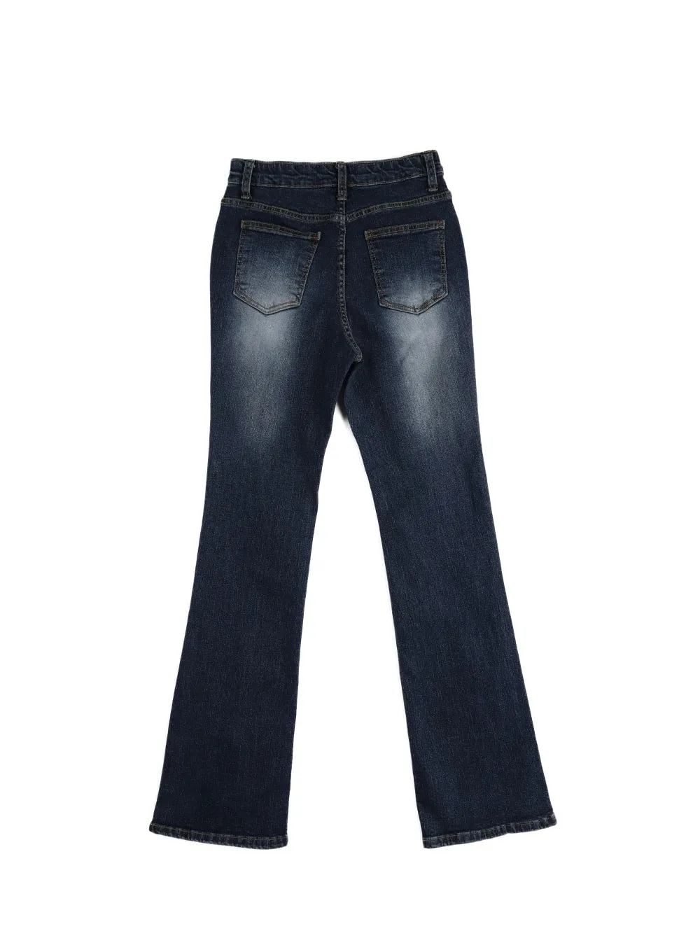 Slim Washed Denim Bootcut Jeans IM405