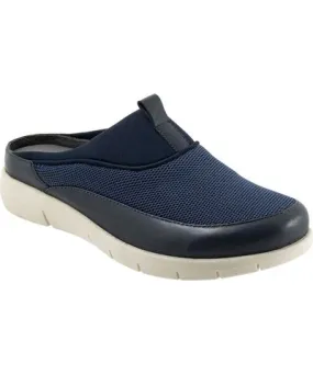 SoftWalk Aberdeen Sport Womens Mesh Leather Trim Slip-On Sneakers