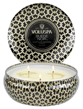 SUEDE NOIR - 3 Wick Tin Candle